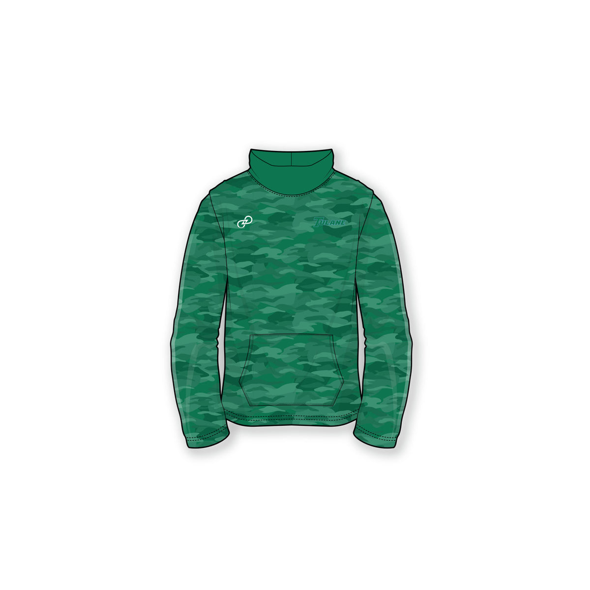 Tulane Camo Cowlneck