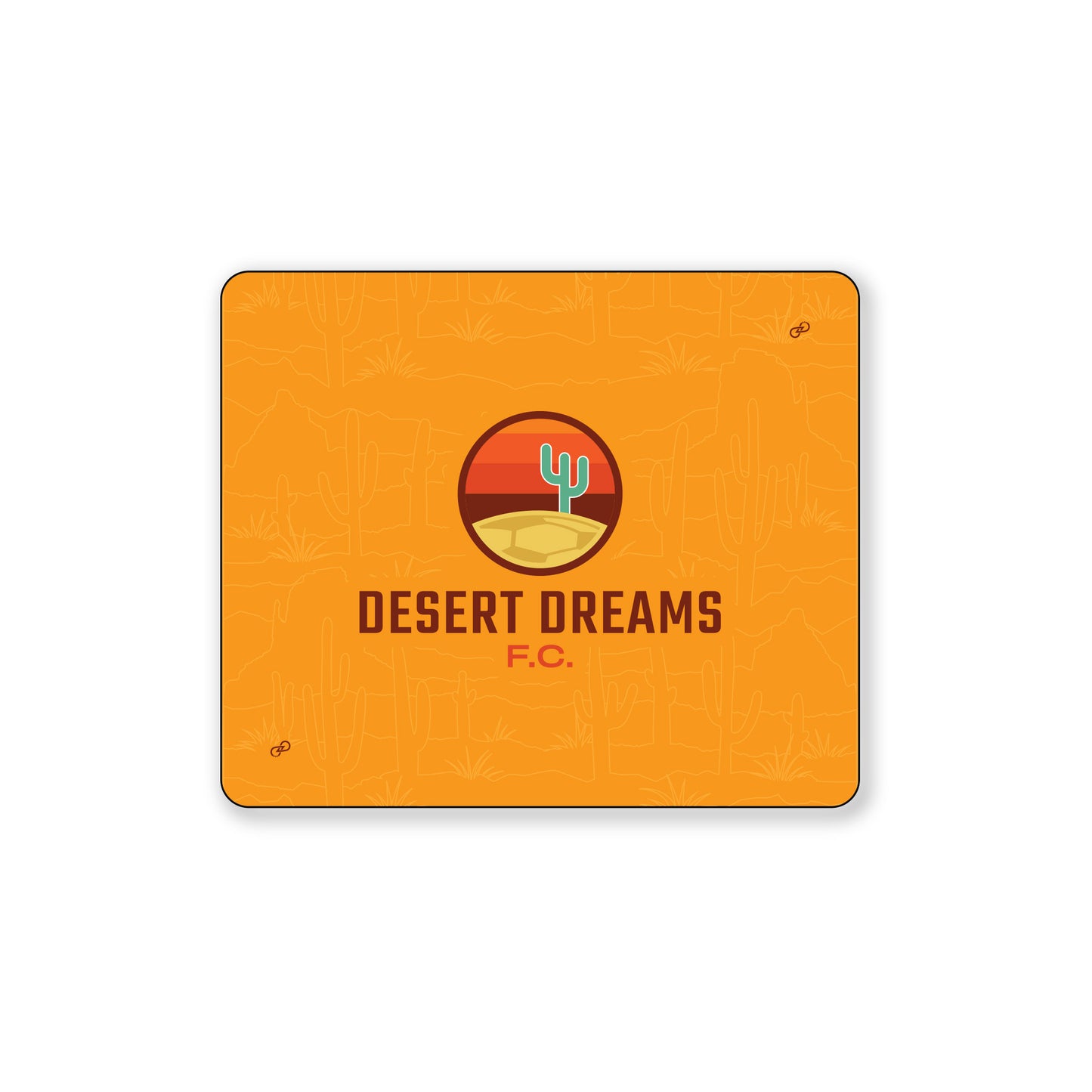 Desert Dreams FC 2025 Sherpa Blanket- Outlines Orange