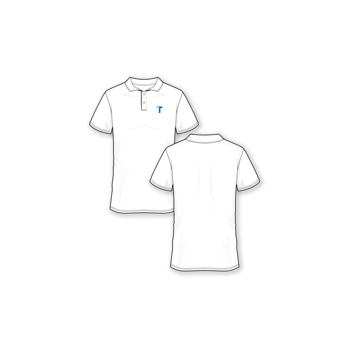 Tulane School of Archtiecture Logo Polo White | Offically Licensced