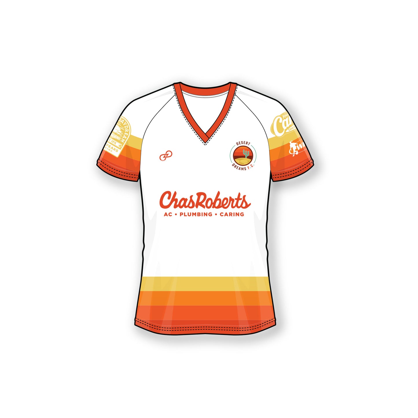 Desert Dreams FC-2025-Replica Jersey - Away Color Block White