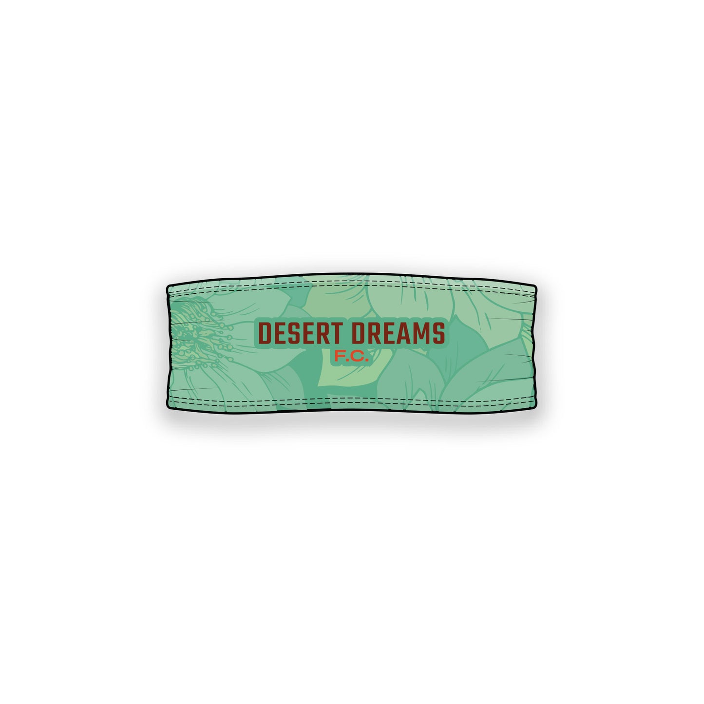Desert Dreams FC 2025 Headbands - Desert Blooms - Green & Pink