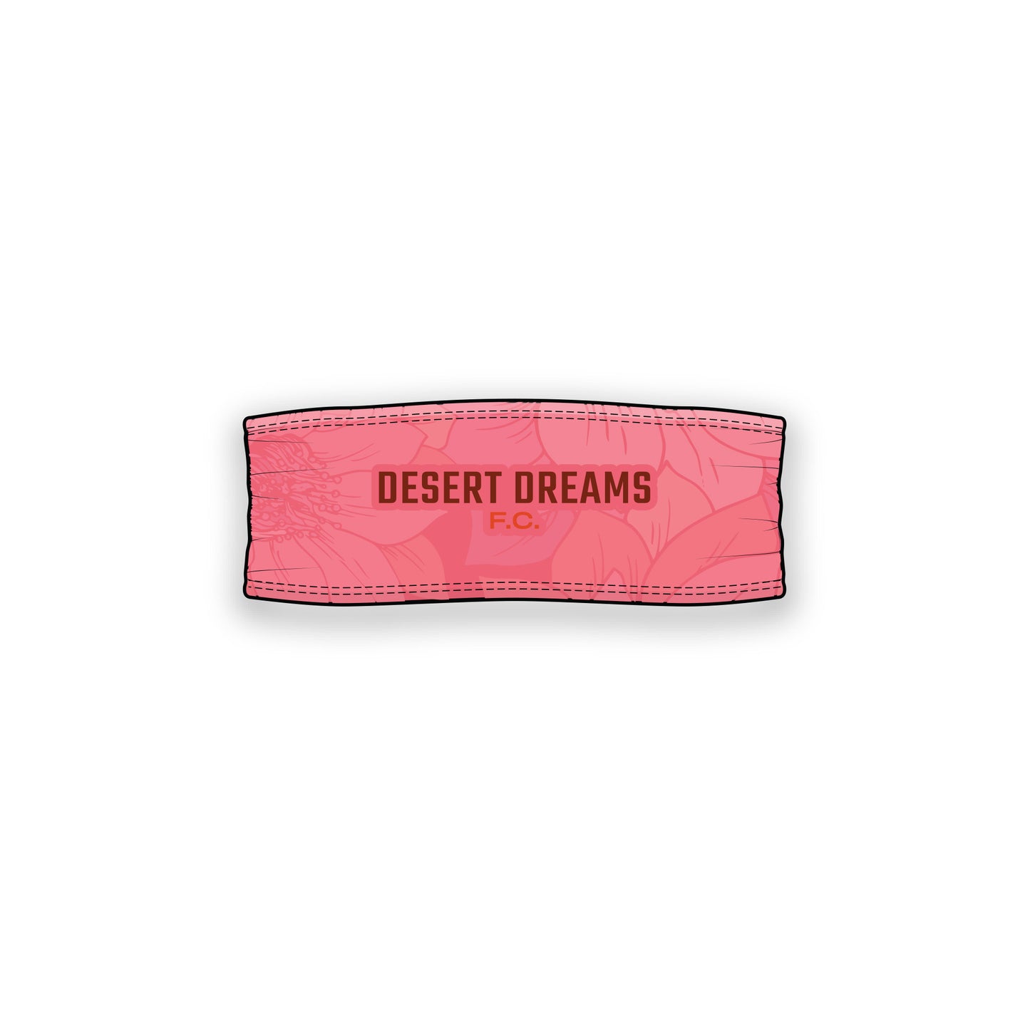 Desert Dreams FC 2025 Headbands - Desert Blooms - Green & Pink