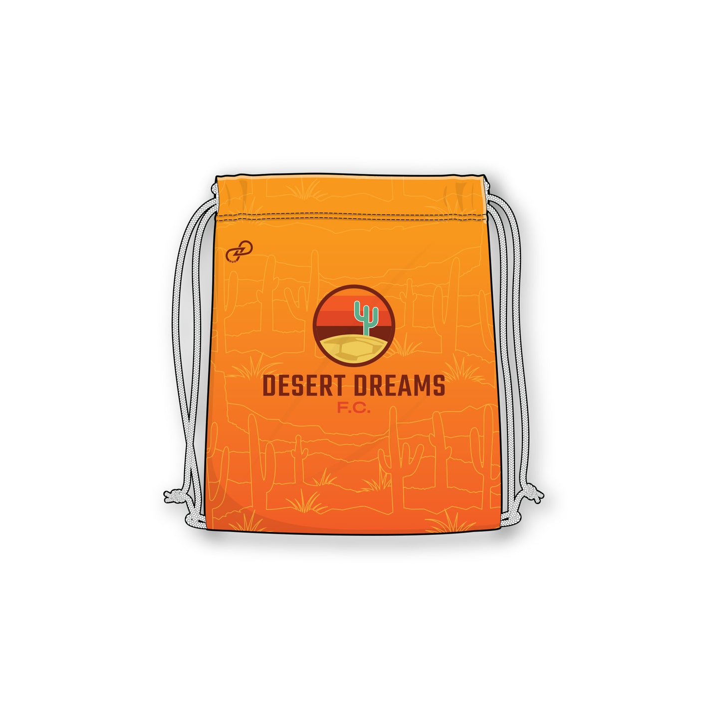 Desert Dreams FC 2025 Drawstring Bag - Outlines Orange