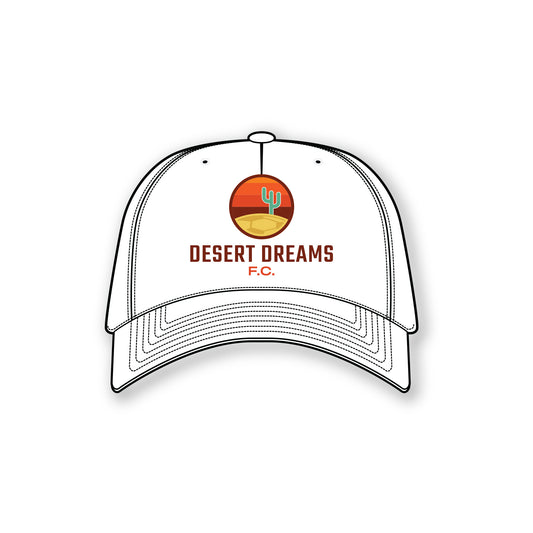 Desert Dreams FC 2025 White Trucker Hat - Team Crest Logo