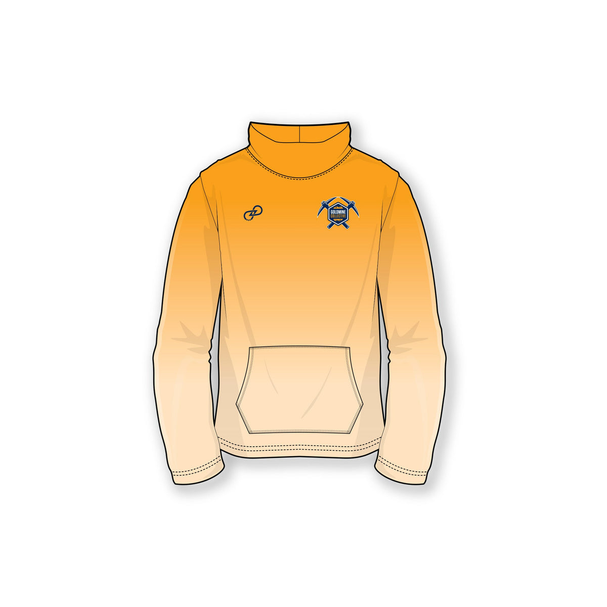 UTEP Goldmine Collective Orange Gradient Cowl Neck