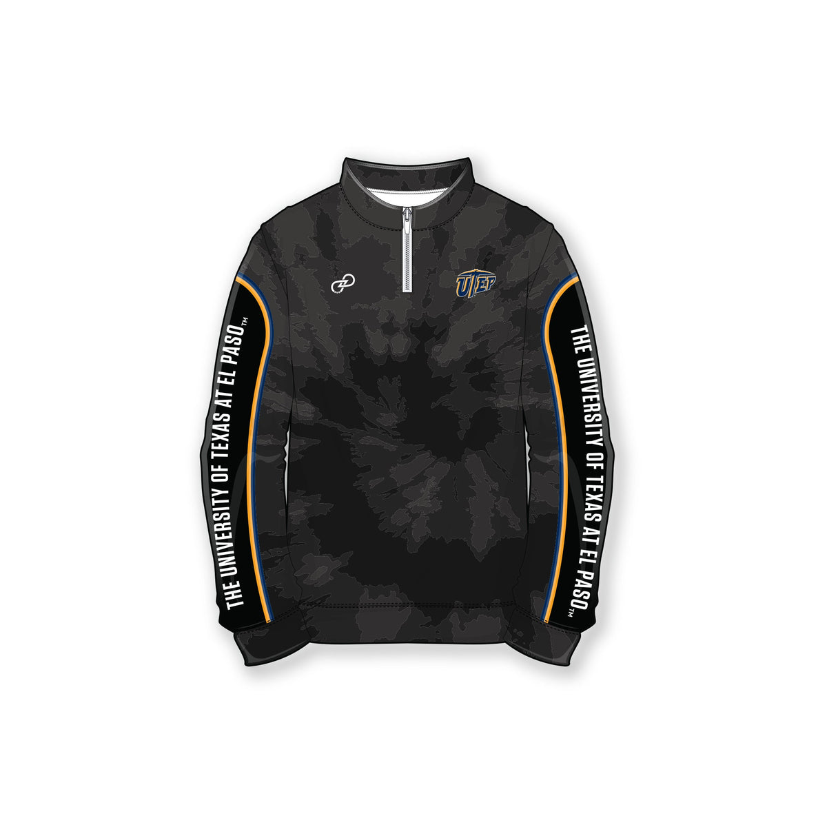 Goldmine Collective UTEP Tie Dye Black Quarter Zip