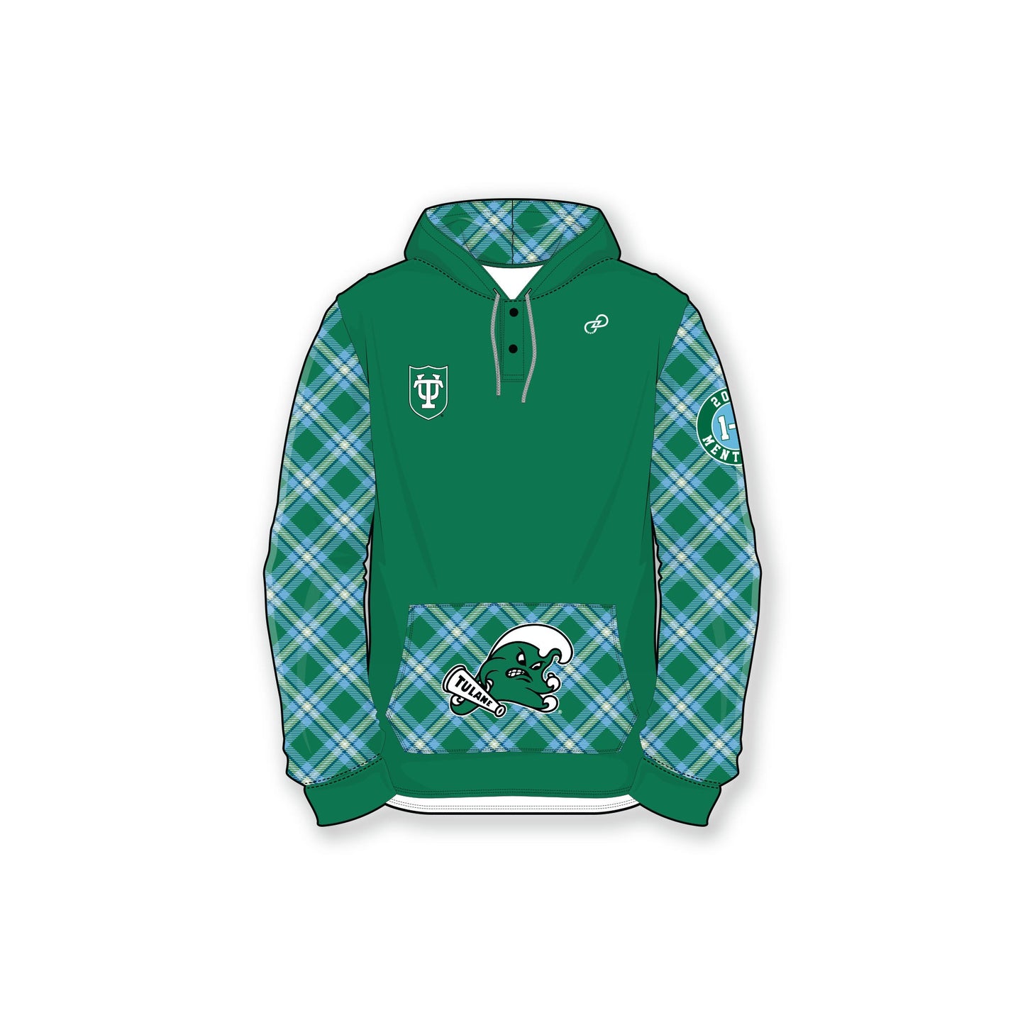 Tulane Bowl Champions Scoreboard Snap Hoodie