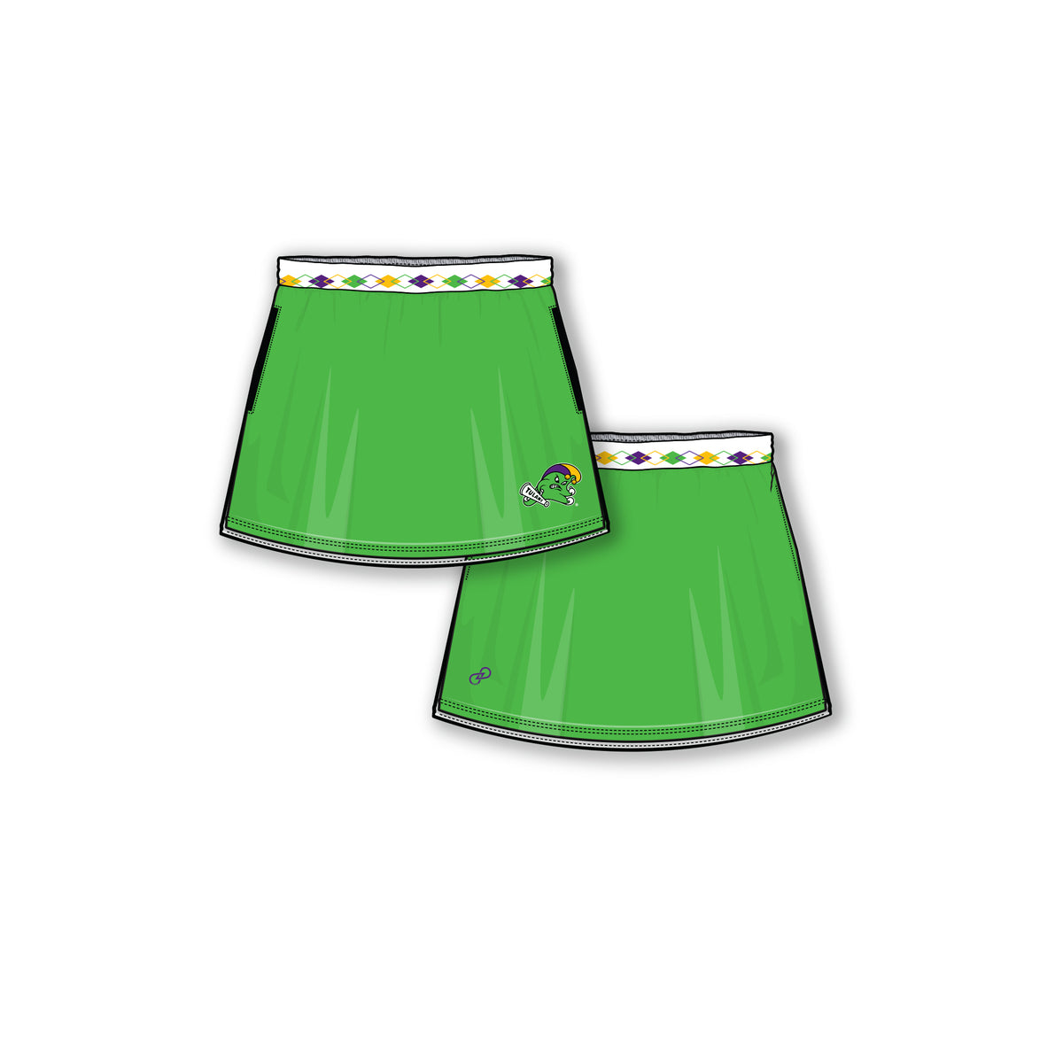 Tulane Mardi Gras Skirt with Pockets | Offically Licensced