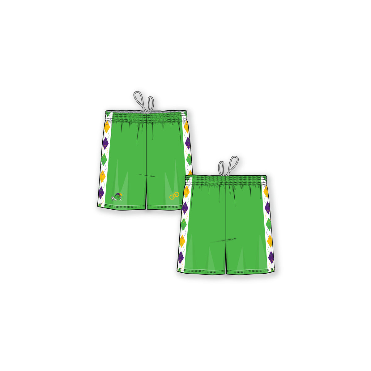 Tulane Mardi Gras Shorts - Adult Youth & Toddler | Offically Licensced
