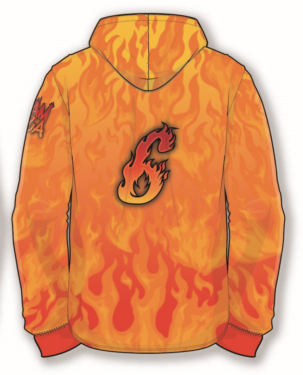 Team Luca 2023 Adult Snap Front Hoodie - Flames