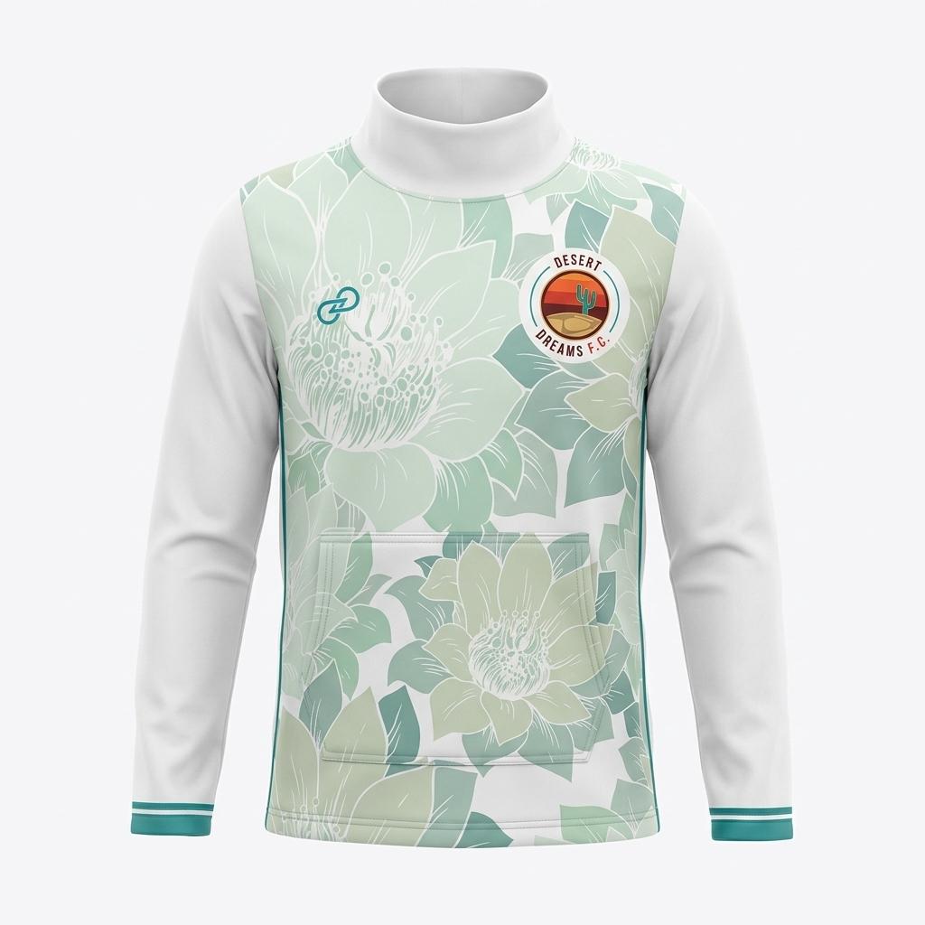 Desert Dreams FC Desert Blooms Lt Green Women's Cowl Neck