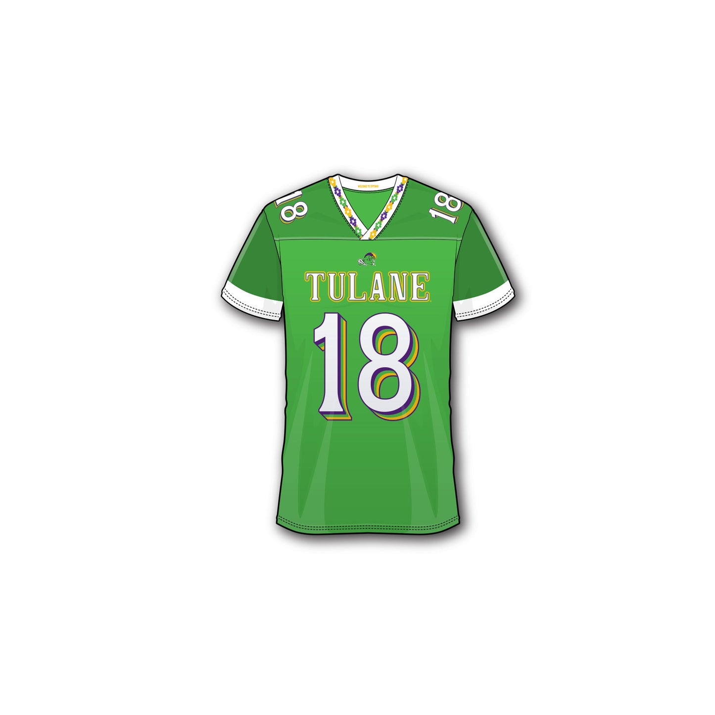 Tulane Football Madi Gras Replica Jersey