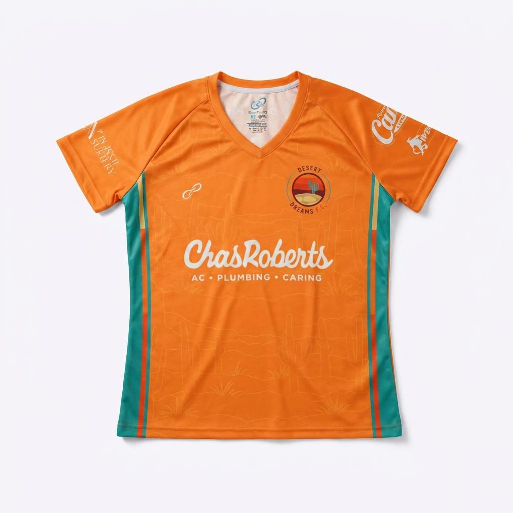 Desert Dreams FC-2026-Replica Jersey - Outlines Orange