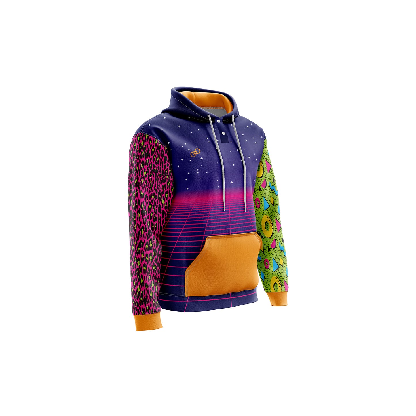 80's Retro Purple Hoodie